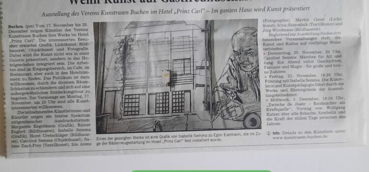 Vernissage: 17.11.2025 – Hotel Prinz Carl – 20:00 Uhr